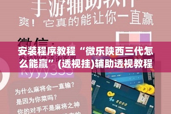 安装程序教程“微乐陕西三代怎么能赢”(透视挂)辅助透视教程