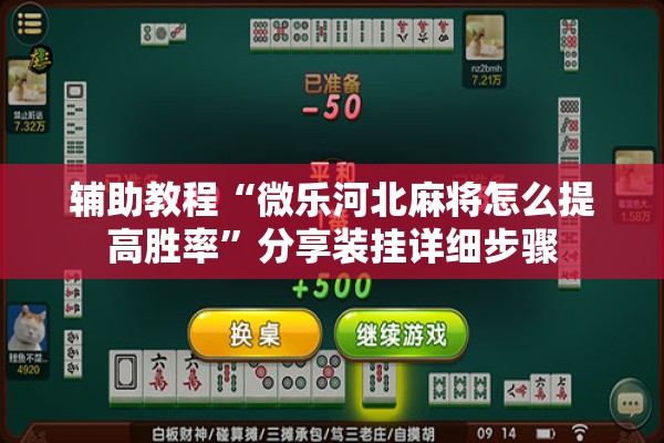 辅助教程“微乐河北麻将怎么提高胜率”分享装挂详细步骤