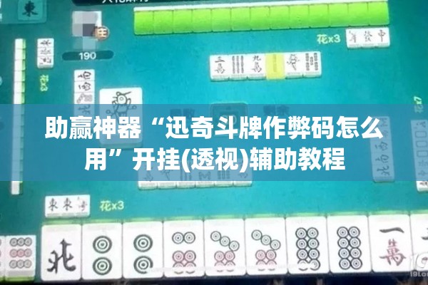 助赢神器“迅奇斗牌作弊码怎么用	”开挂(透视)辅助教程