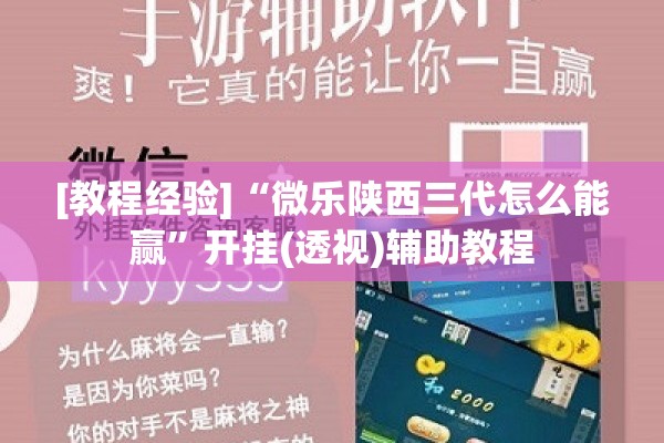 [教程经验]“微乐陕西三代怎么能赢	”开挂(透视)辅助教程
