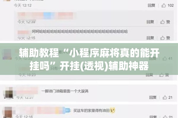 辅助教程“小程序麻将真的能开挂吗”开挂(透视)辅助神器