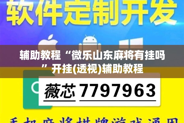辅助教程“微乐山东麻将有挂吗”开挂(透视)辅助教程