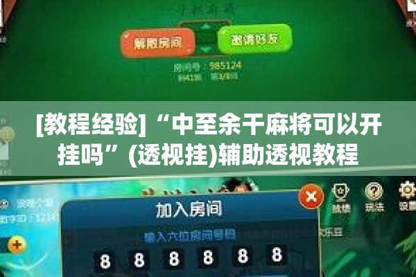 [教程经验]“中至余干麻将可以开挂吗	”(透视挂)辅助透视教程