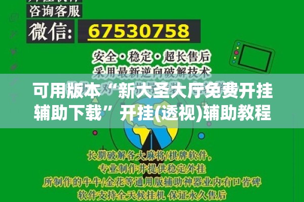 可用版本“新大圣大厅免费开挂辅助下载	”开挂(透视)辅助教程