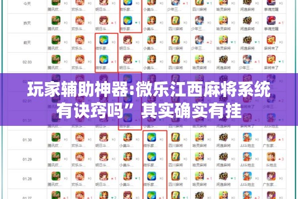 玩家辅助神器:微乐江西麻将系统有诀窍吗	”其实确实有挂