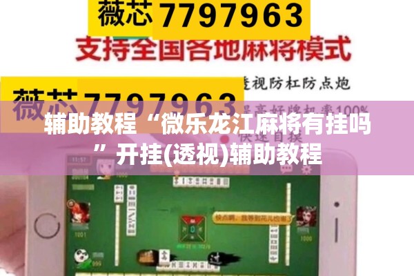 辅助教程“微乐龙江麻将有挂吗”开挂(透视)辅助教程