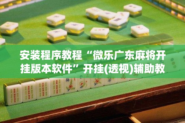 安装程序教程“微乐广东麻将开挂版本软件	”开挂(透视)辅助教程