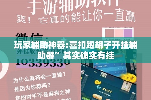 玩家辅助神器:喜扣跑胡子开挂辅助器	”其实确实有挂