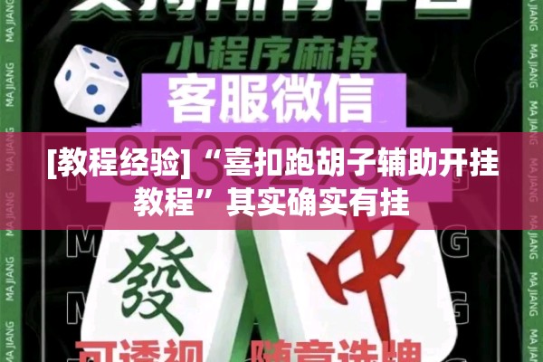 [教程经验]“喜扣跑胡子辅助开挂教程”其实确实有挂