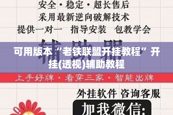 可用版本“老铁联盟开挂教程”开挂(透视)辅助教程