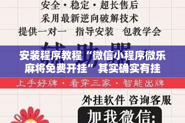 安装程序教程“微信小程序微乐麻将免费开挂”其实确实有挂