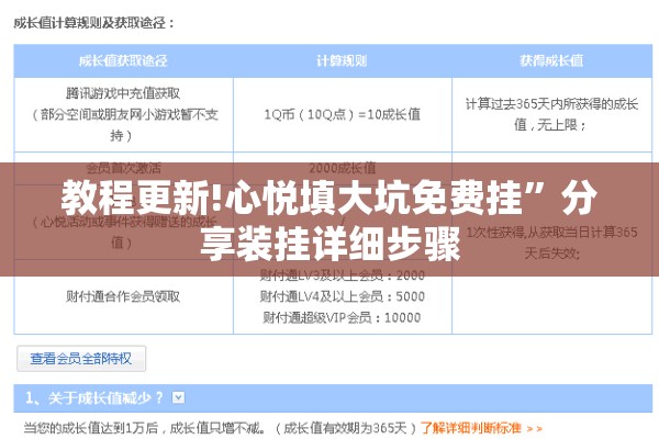 教程更新!心悦填大坑免费挂”分享装挂详细步骤