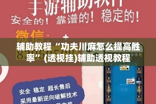 辅助教程“功夫川麻怎么提高胜率”(透视挂)辅助透视教程