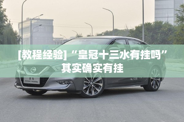 [教程经验]“皇冠十三水有挂吗”其实确实有挂