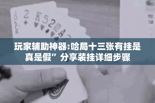 玩家辅助神器:哈局十三张有挂是真是假”分享装挂详细步骤