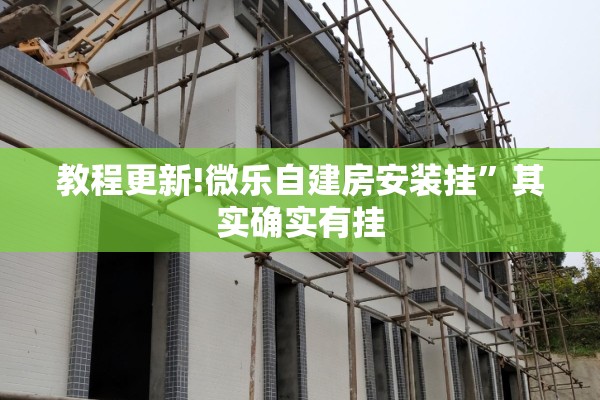 教程更新!微乐自建房安装挂	”其实确实有挂