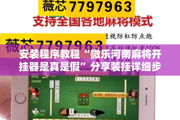 安装程序教程“微乐河南麻将开挂器是真是假”分享装挂详细步骤