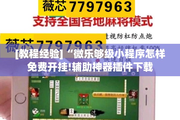 [教程经验]“微乐够级小程序怎样免费开挂!辅助神器插件下载