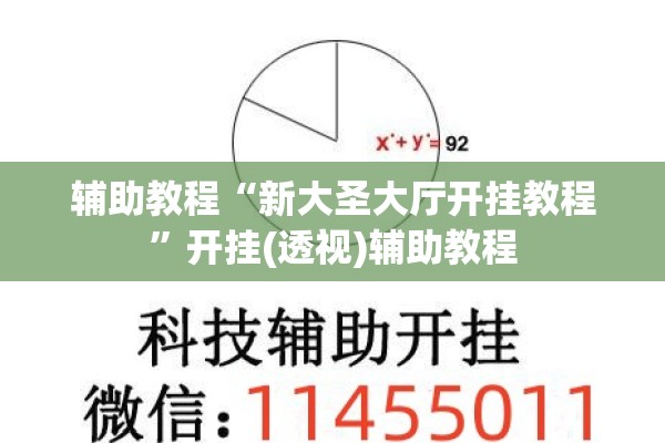 辅助教程“新大圣大厅开挂教程	”开挂(透视)辅助教程
