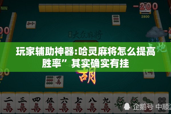 玩家辅助神器:哈灵麻将怎么提高胜率”其实确实有挂