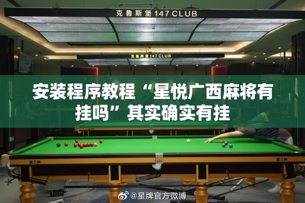 安装程序教程“星悦广西麻将有挂吗”其实确实有挂