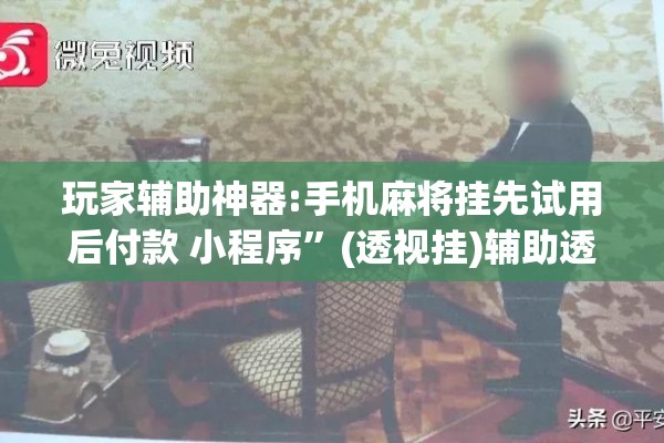 玩家辅助神器:手机麻将挂先试用后付款 小程序	”(透视挂)辅助透视教程