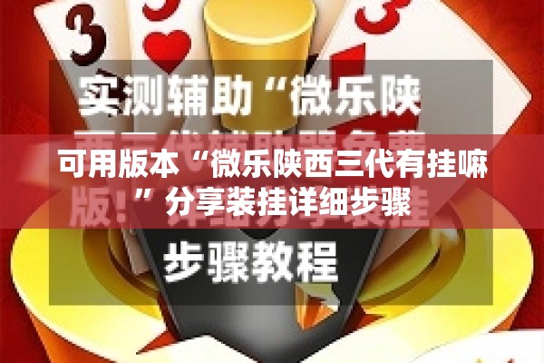可用版本“微乐陕西三代有挂嘛	”分享装挂详细步骤