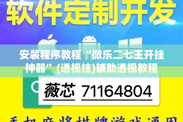 安装程序教程“微乐二七王开挂神器”(透视挂)辅助透视教程