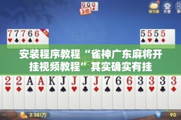 安装程序教程“雀神广东麻将开挂视频教程”其实确实有挂