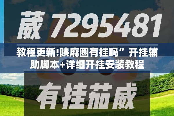 教程更新!陕麻圈有挂吗	”开挂辅助脚本+详细开挂安装教程